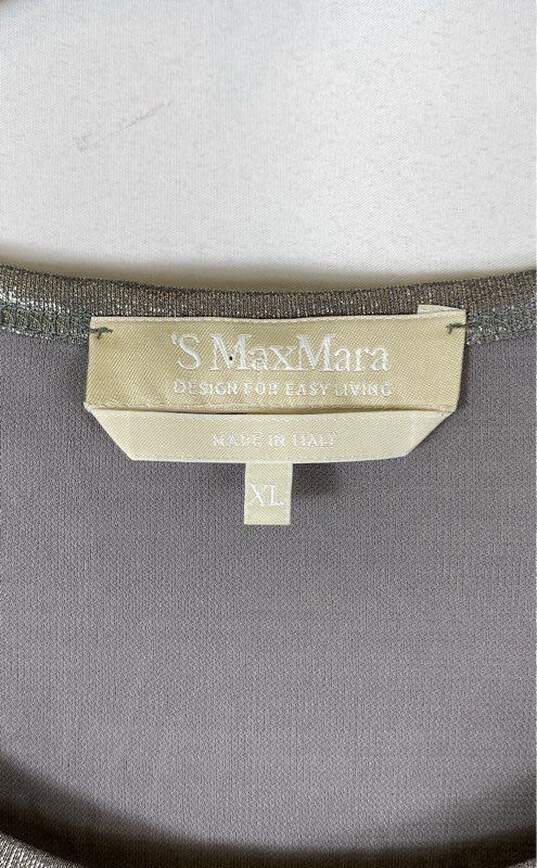 'S MaxMara Gray Sleeveless Blouse - Size X Large image number 2