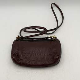 Fossil Womens Clutch Crossbody Bag Pocket Turn Lock Brown Pebbled Leather alternative image