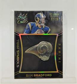 2014 Sam Bradford Panini Black Gold Team Symbols Silver /25 St Louis Rams