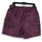 Womens Purple Elastic Waist Slash Pocket Pull-On Sweat Shorts Size X-Large image number 2