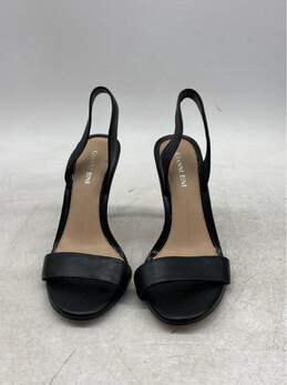 Stylish Black Strappy High Heel Sandals Elegant Open Toe Slingback Shoes Sz 7.5