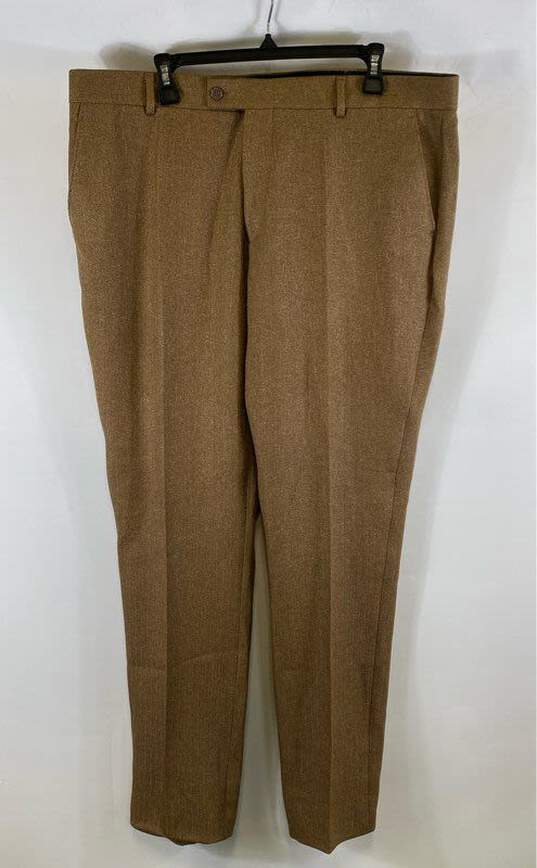 Jack Martin Mens Tan Long Sleeve Single Breasted 2 Piece Suit Pants Size 44 image number 5