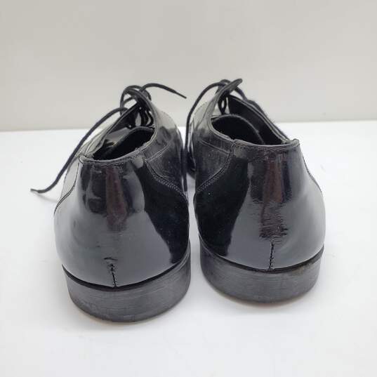 Adolfo Made in Italy Black Patent Leather Dress Shoes Size 11 image number 3