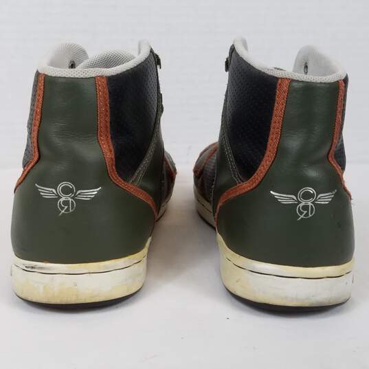 Creative Recreation Shoes  Men's  High Top Sneaker Men's Size 10  Color Green Black Tan  Multicolor image number 4