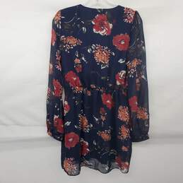 Lulus Women' Floral Print Blue Long Sleeve Mini Dress Size M - NWT alternative image