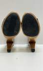 Michael Kors Sequin Strap Wooden Heel Pumps Silver 6.5 image number 6