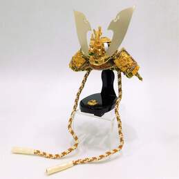 Japanese Mini Samurai Kabuto Helmet w/ Stand & Wood Box alternative image