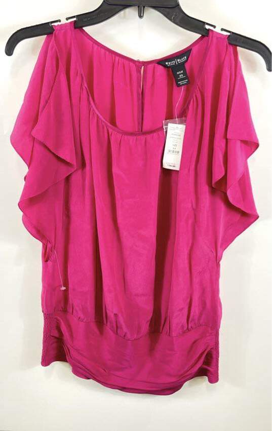 WHBM Women's Magenta Blouse- XS NWT image number 1