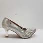 Adore Silver Metallic Ballroom Dance Heels Shoes Size 8 M image number 1