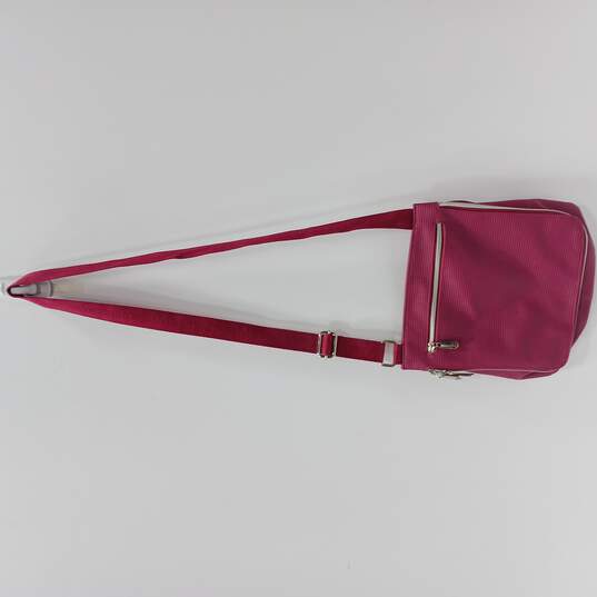 Fuchsia Crossbody Bag with Adjustable Strap. image number 1