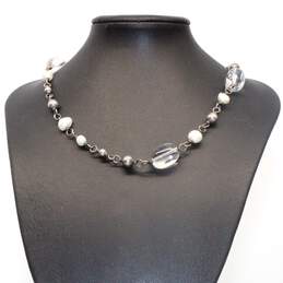 Silpada Sterling Silver Quartz & Pearl Beaded 18" Chain Necklace alternative image