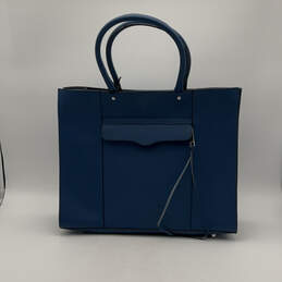 NWT Womens Blue Bottom Stud Double Top Handle Zipper Large Handbag Purse alternative image