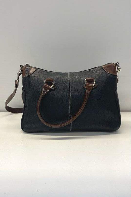 Dooney & Bourke Black pebbled Leather Shoulder Satchel Bag image number 1