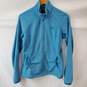 The North Face Blue Striped Zip Up Jacket in Women's Size Medium image number 1