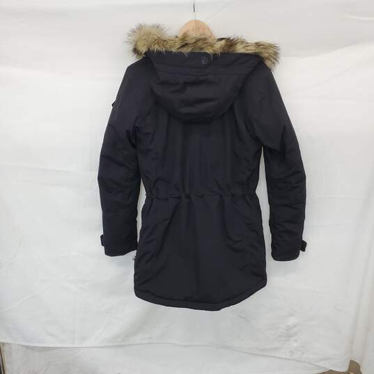 Fjall Raven Black Insulate Hooded Full Zip Nuuk Parka Coat WM Size XS NWT image number 2