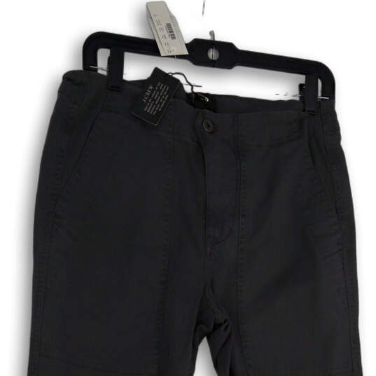 NWT Womens Gray Slash Pockets Regular Fit Straight Leg Chino Pants Size 6 image number 3