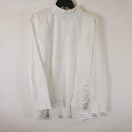 Foxcroft NYC Women White Button Up Blouse 22 NWT