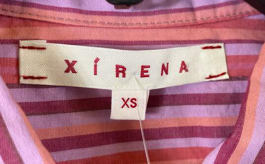 NWT Xirena Womens Multicolor Cotton Striped Collared Button-Up Shirt Size XS image number 4
