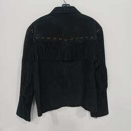 Scully Fringed Leather Bomber Style Jacket Size Large alternative image