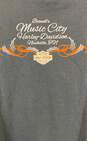 NWT Harley Davidson Womens Black Graphic Print Round Neck Pullover T-Shirt Sz S image number 3