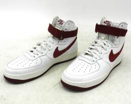 Nike Air Force 1 Hi Retro QS White Team Red Men's Shoes Size 10.5