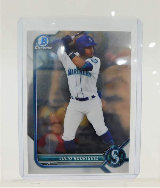 2022 Julio Rodriguez Bowman Chrome Rookie Seattle Mariners image number 1