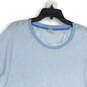 Womens Blue Striped Raglan Sleeve Pullover Activewear T-Shirt Size 1X image number 3
