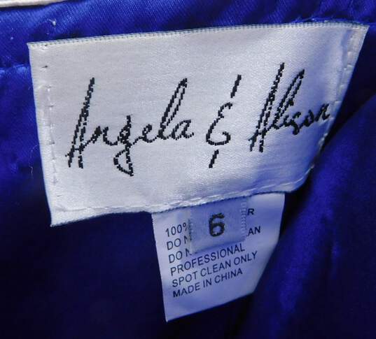 Women's Angela & Alison Navy Blue Strapless Dress Size 6 image number 3