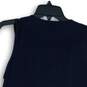 NWT Chaps Womens Navy Blue Ruffle Sleeveless Pullover Blouse Top Size L image number 4