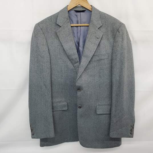 Burberry Wool/Silk Blend Gray Blazer Jacket Mens' Size 40 AUTHENTICATED image number 1