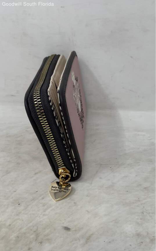 Juicy Couture Womens Pink Heritage Zip-Around Bifold Wallet image number 4