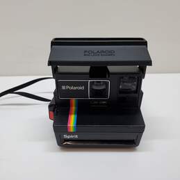 VTG Polaroid 600 Instant Film Land Camera Rainbow Stripe Untested