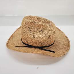 Vintage Artel Natural Straw Cowboy Hat Size 7-3/8 Duncan & Sons Seattle