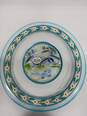 Hand Painted Clear Glass Decorative Plate image number 1