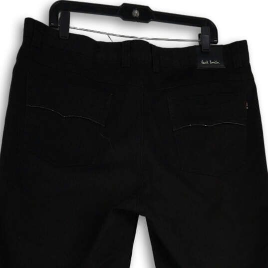 Mens Black Denim Dark Wash 5 Pocket Design Straight Leg Jeans Size 38 image number 4