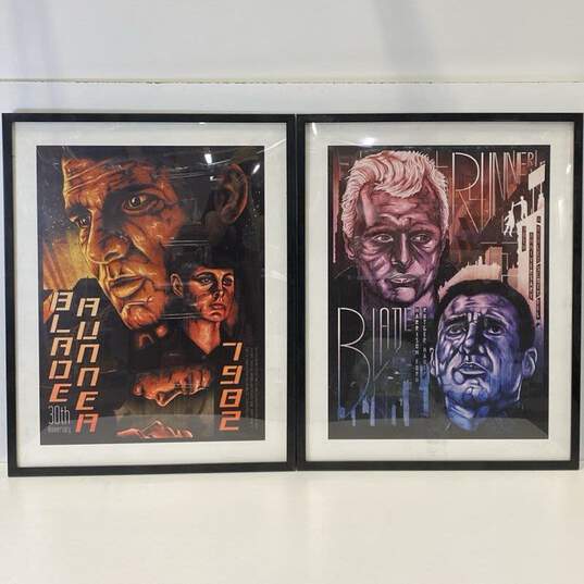 Lot of 2 Blade Runner Posters 30th Anniversary by David Amblard 2012 Framed image number 1