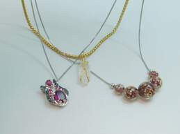 Love Poppy & Artisan 925 & Vermeil Quartz Amethyst Onyx Glass Necklaces 20.2g alternative image