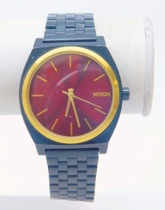 Nixon The Time Teller Red & Black Quartz Men's Watch 88.5g image number 1