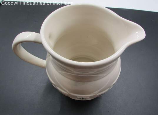 Longaberger Pottery Woven Tradition Green Pitcher image number 4