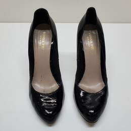 Cuoio Donna Piu' Black Leather Pumps Heels Women's Shoes Size 41 alternative image