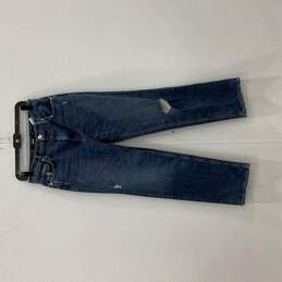 NWT Hudson Mens Blue Denim Medium Wash Distressed Straight Leg Jeans Size 29