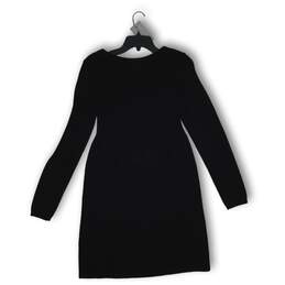 NWT Theory Womens Sweater Dress Round Neck Long Sleeve Black Size Medium alternative image