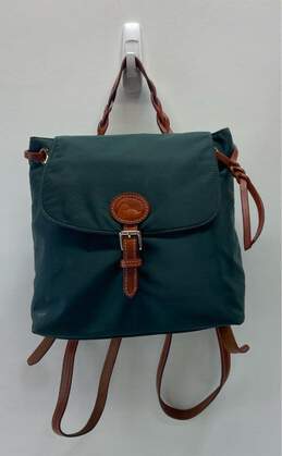 Dooney & Bourke Nylon Flap Backpack Teal Green
