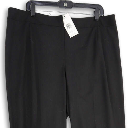 Buy the NWT Womens Black Pleated Front Straight Leg Dress Pants Size 16 W