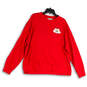 Womens Red Long Sleeve Crew Neck Comfortable Pullover Sweatshirt Size 2XL image number 1