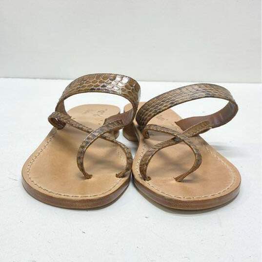 Nana Positano Leather Toe Wrap Sandals Brown 7.5 image number 3