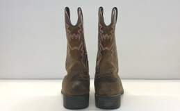 Herman Survivors Austin Brown Leather Pull On Western Boots Men's Size 10 M alternative image