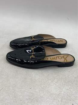 Black Patent Leather Mule Loafers - Stylish Slip-On, Size 7.5, Elegant Design alternative image