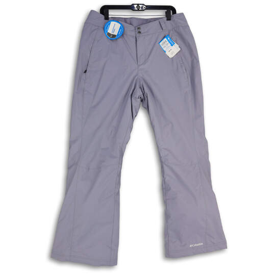 NWT Womens Gray Flat Front Slash Pocket Bootcut Leg Snow Pants Size XL image number 1