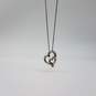 Sterling Silver Diamond Asst. Gemstone Open Heart Pendant 18 Inch Necklace 5.0g image number 5